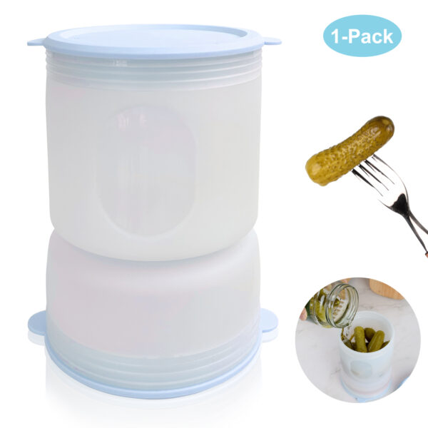 Silicone Pickle Jar Container with Strainer