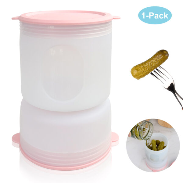 Silicone Pickle Jar Container with Strainer